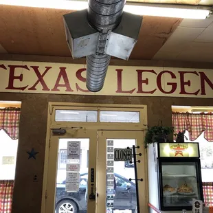 the entrance to the restaurant