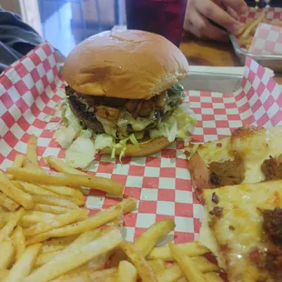 Chimichurri Burger with Bottomless Fries