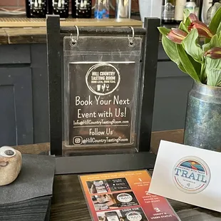 Our place at the bar. They host events!