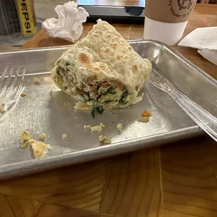 Simple breakfast burrito. Five out of five probably one of the best I've ever had.