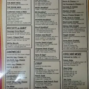 sushi and sashimi, menu