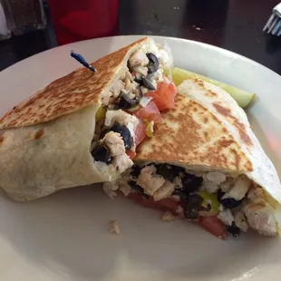 Chicken Greek Wrap. Delicious!