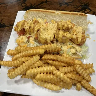 Shrimp Poboy, Tuesday, special $10