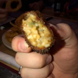 Fried Cajun boudin balls