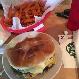 Double meat cheeseburger