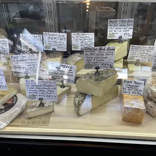Cheese on display