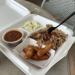 My husband ordered a side of baked beans.. served in a sauce cup. Portion size is very poor.