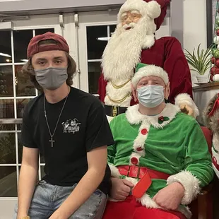 Christmas last year, Santa is telling Colby and Aaron what he is wanting to eat.