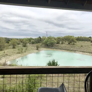 a view of a river from a deck