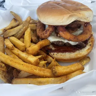 The Memphian Cheeseburger. Side Order Fries were old this time. Yuck
