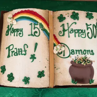 Wedding Anniversary cake for St. Patricks Day