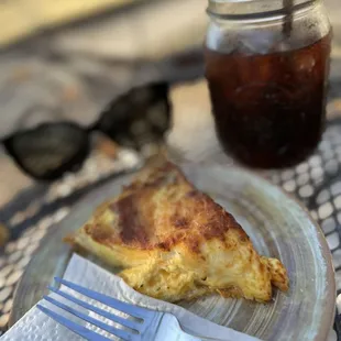 Bacon Leek Quiche and Cold Brew