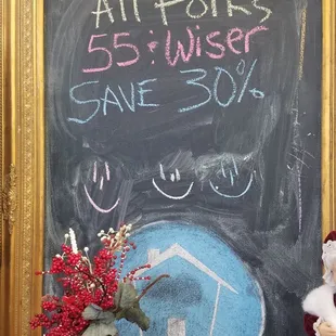 30% off for seniors.