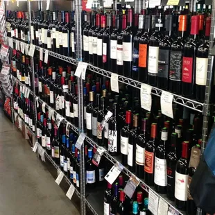 rows of bottles of wine