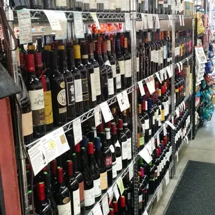 rows of bottles of wine