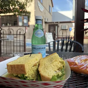 Sandwich on the patio on a perfect day