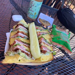 The Rose on sweet Hawaiian bread with avocado.