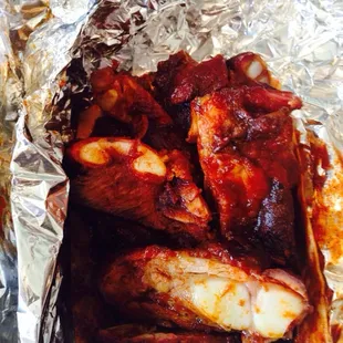 Rib tips were fatty/over cooked and chewy!