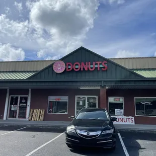 the front of the building