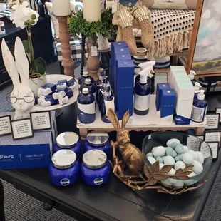 We carry the Capri Blue candles and gift line in the Volcano scent