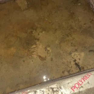 Water sitting in bottom of h vac