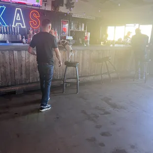 Dog ordering his biscuit .. lol