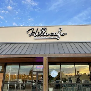 the front of the restaurant