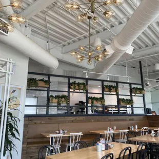 the interior of the restaurant