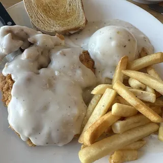 Chicken Fried Chicken and Eggs
