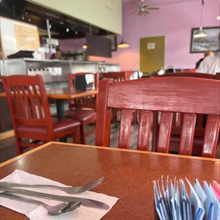 a fork and knife on the table