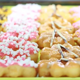 Handcrafted mochi donuts are sure to be a delight.