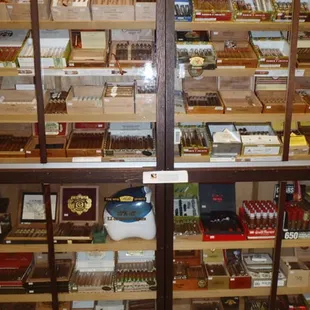 A glimpse at the cigar selection