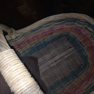 Bugs in basket, that had the extra towels to use