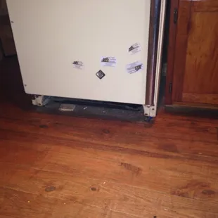 Later or dirt and grime you could see under fridge