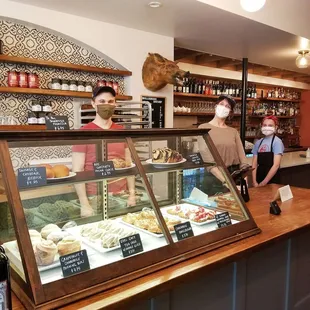 a woman wearing a face mask