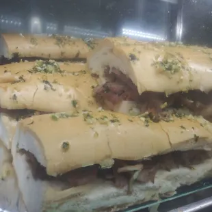 a close up of a sandwich