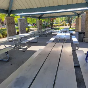 Big nice clean picnic table area, very good for events