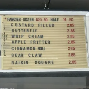 Menu (January 2025)