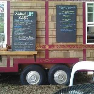 Radiant Life food cart menu, yum!