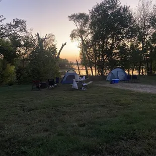 Sunrise lake view