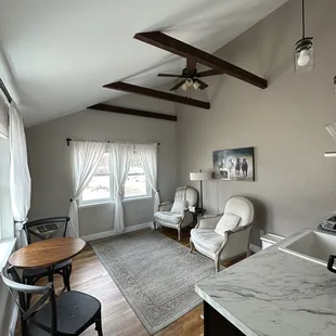 Nice living room and kitchen area for Sunshine &amp; Solitude.