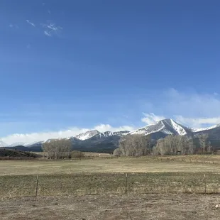Gorgeous view of the mountains right outside of the Sunshine &amp; Solitude cottage.