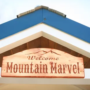 Mountain Marvel cottage sign