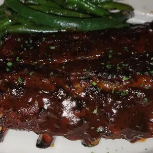 Ribs and green beans