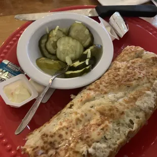 Start with bread and sweet pickels