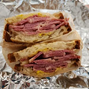 a cut in half sandwich