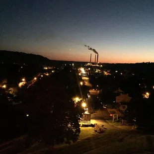 Night view from the third floor, looking towards Clifty Falls,