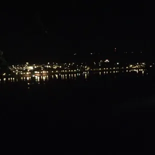 Night view from the third floor, looking over the river towards KY.
