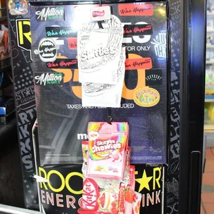 Exotic different kind of skittles and kit kats.