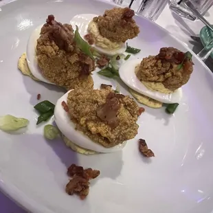 Oyster Deviled Eggs